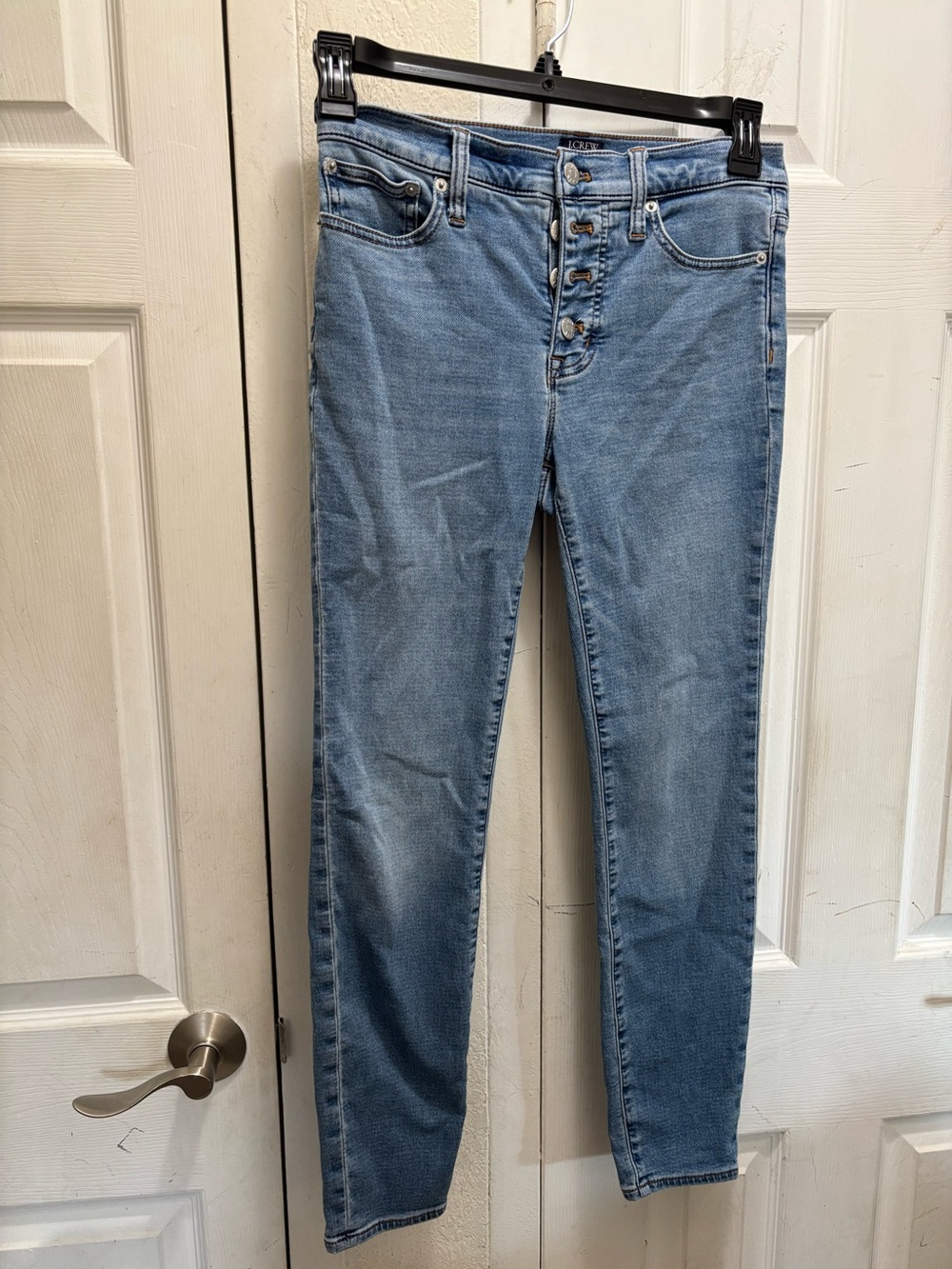 Jcrew Women’s Light Blue Skinny Jeans with Button-Fly